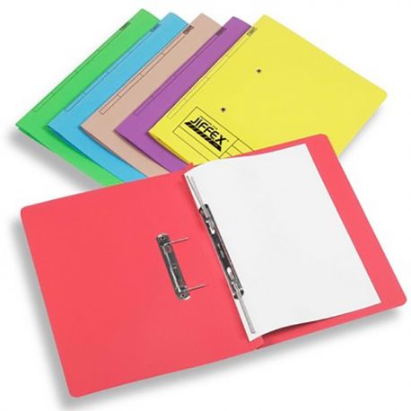 Rexel Jiffex Paper Folder F4 Beige/Grey/Blue/Green/Pink/Red/Yellow