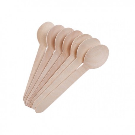 One Time Used Wooden Spoon 6" 100pcs