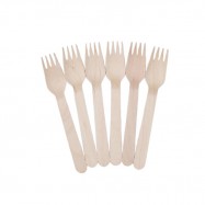 One Time Used Wooden Fork 6" 100pcs