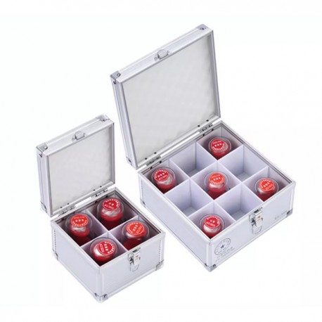 Portable Aluminum Alloy Stamp Box with Handle and Lock