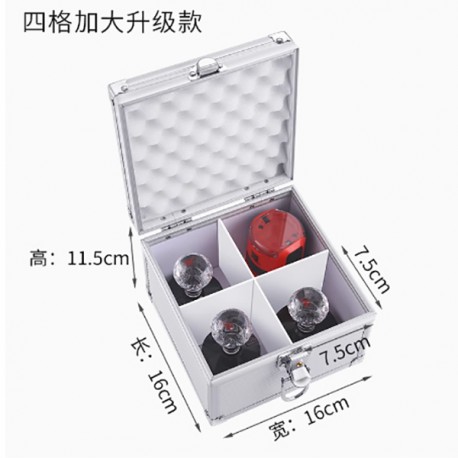 Portable Aluminum Alloy Stamp Box XL Size with Handle and Lock