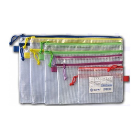 Globe Twins Zipper Mesh Bag 440mmx335mm A3